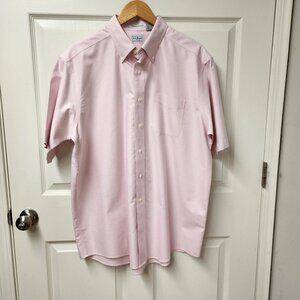 L.L Bean Men's Wrinkle Free Light Pink Pinpoint Oxford Cloth Shirt, Size Large